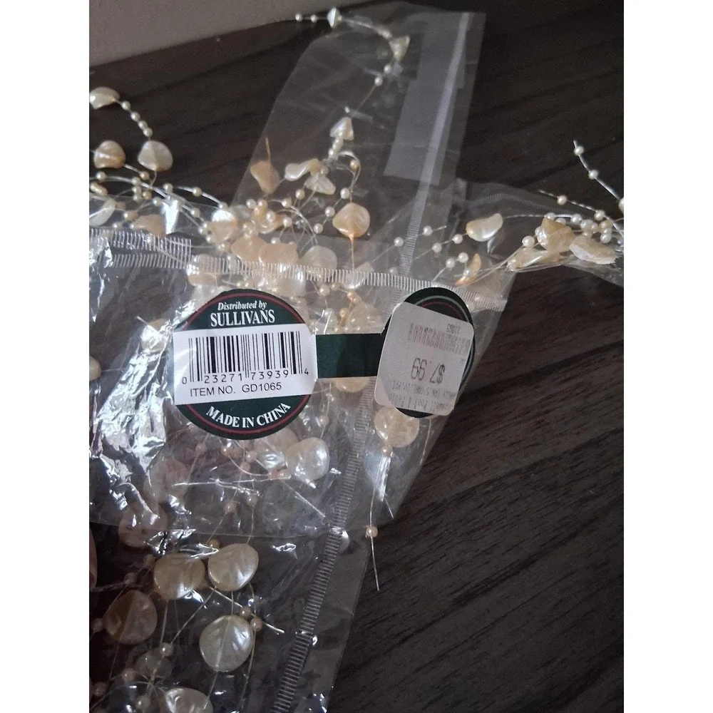 Set of 3 Pearl Bead Garland Strands Wedding Christmas Tree Decor 60